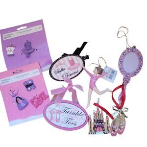 Girls Christmas Ornaments, Dance, Ballet, Princess, Girlie Pink, Purple. Cute!!